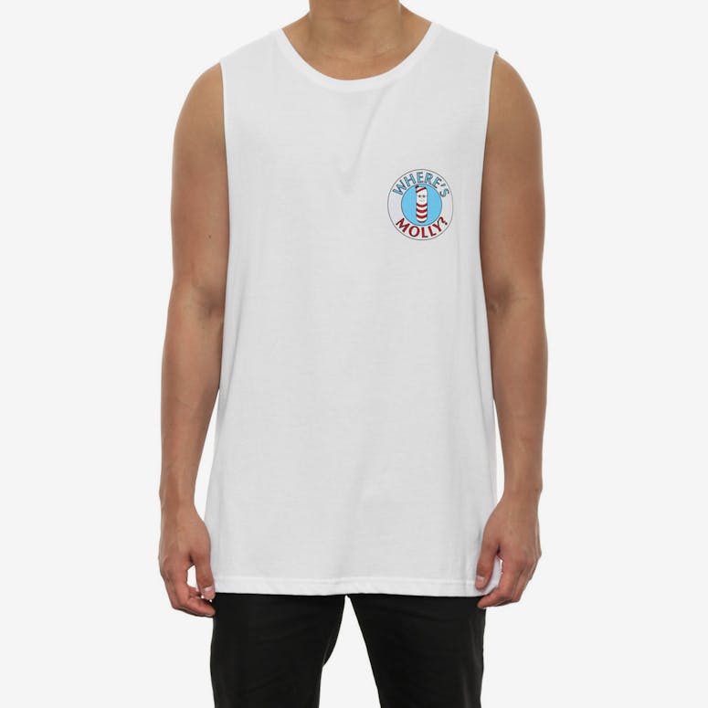 Wheres Molly Muscle Tank White