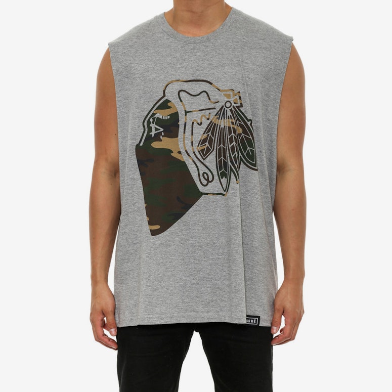 Camo Native Muscle T Grey Heather
