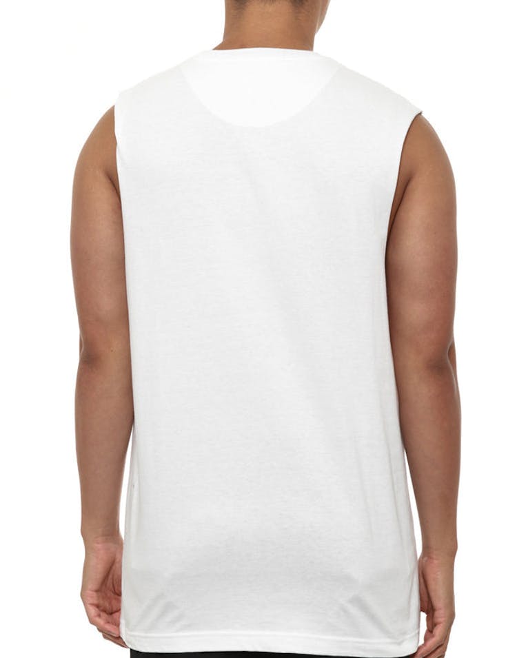 Bulls Team Logo Muscle White