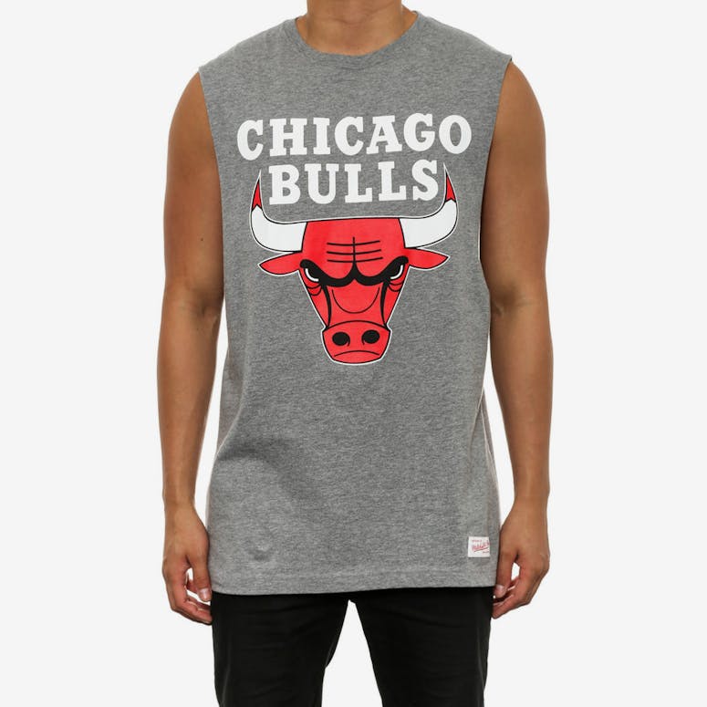 Bulls Team Logo Muscle Grey