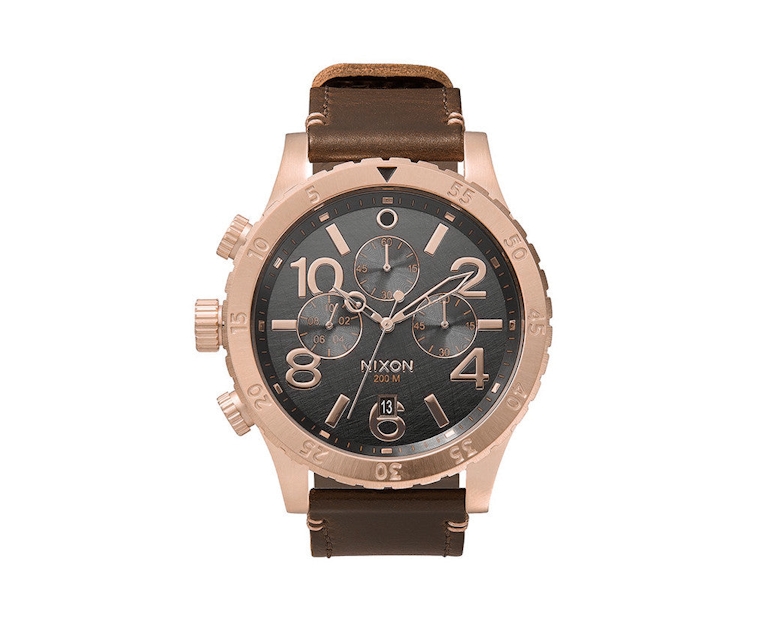 48-20 Chrono Leather Rose Gold/gunme