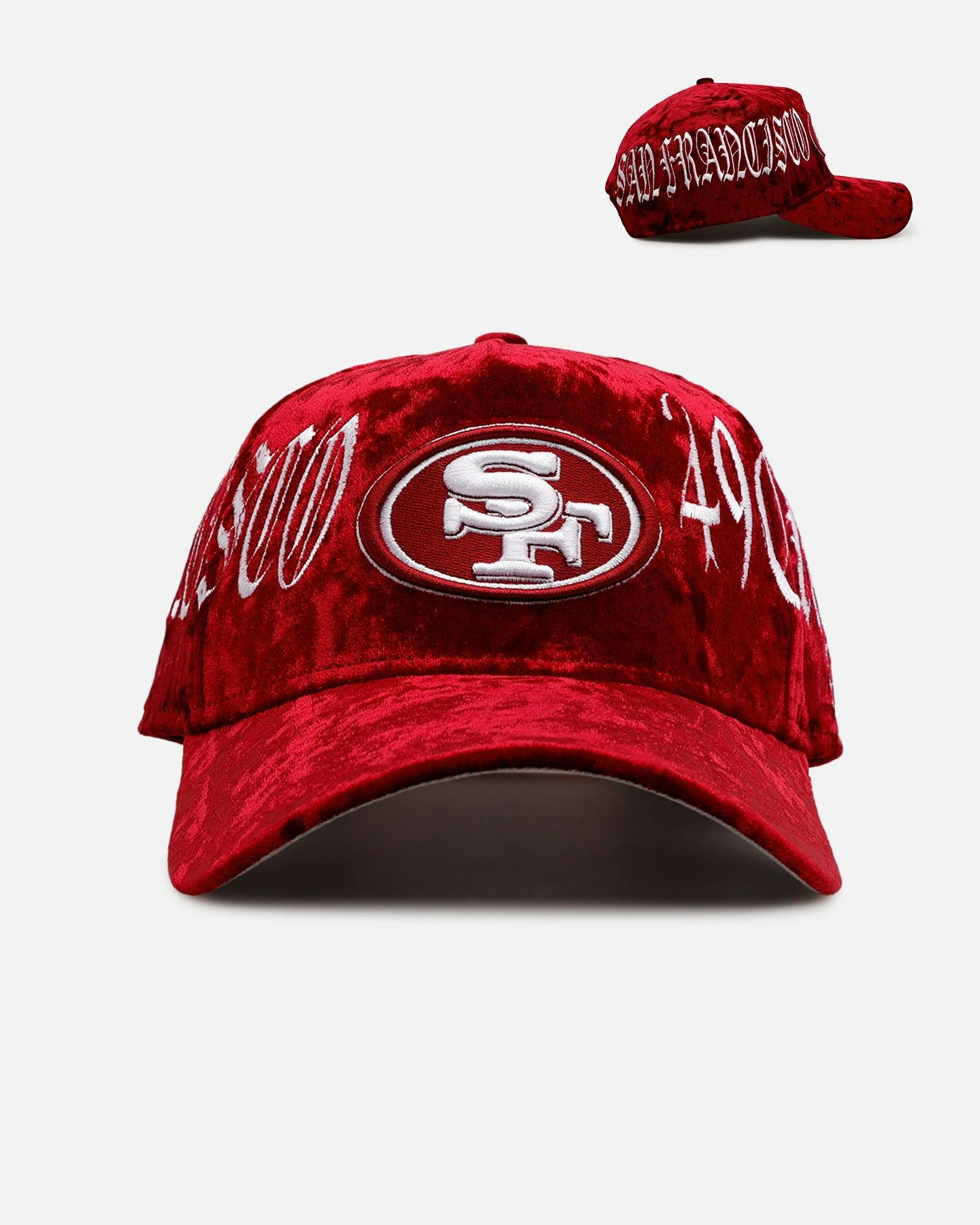 New Era San Francisco 49ers 'Velvet Gothic Script' 9FORTY A-Frame Snapback Maroon
