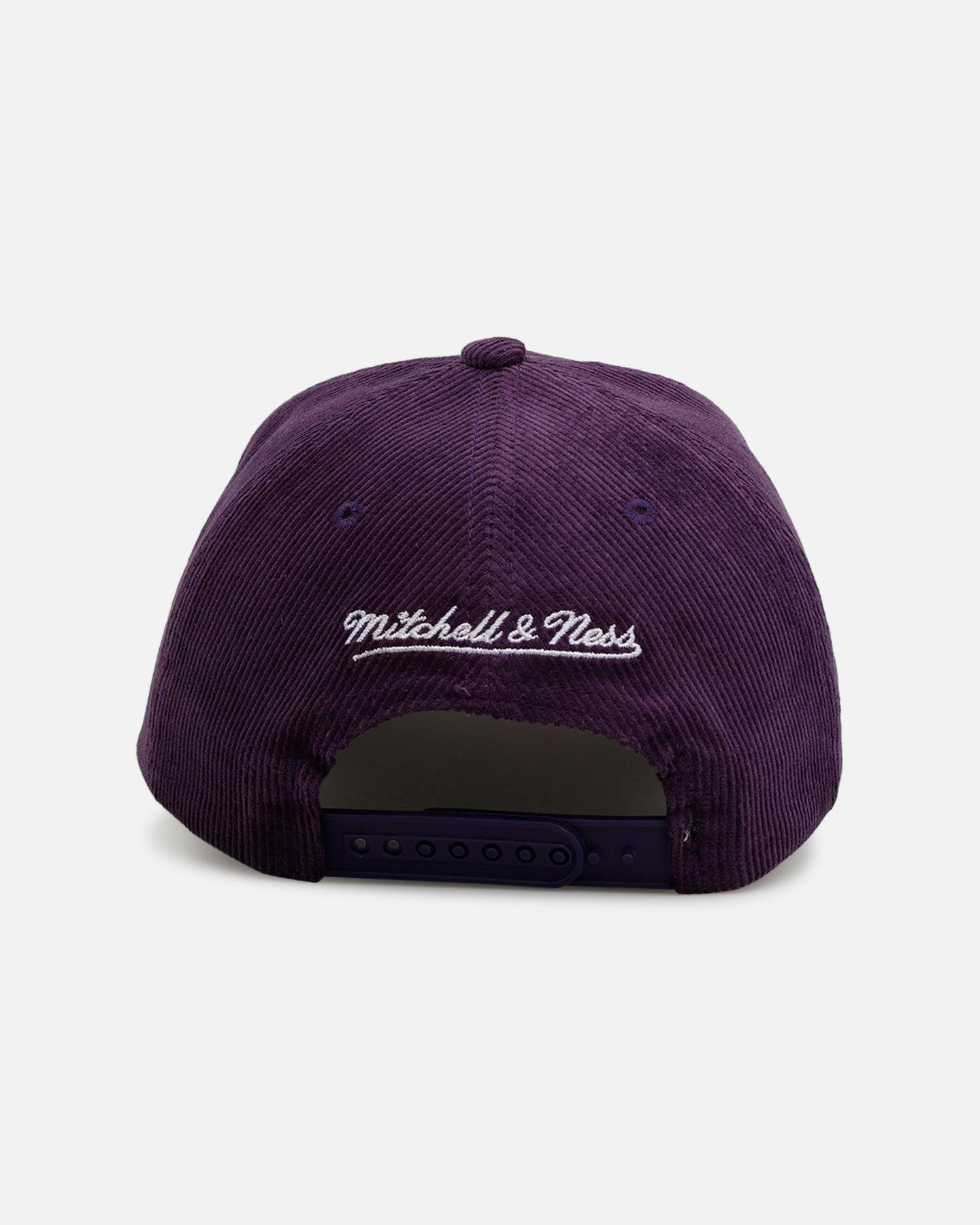 Mitchell & Ness Los Angeles Lakers 'Vintage Cord' Pro Pinch Corduroy Snapback Purple