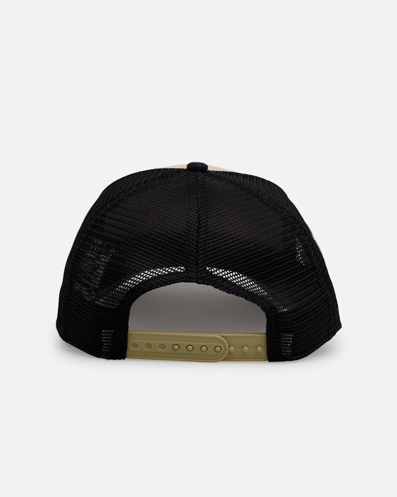 New Era Houston Astros 'Vintage Truckers' 9FORTTY A-Frame Trucker Snapback Vegas Gold thumbnail - 1