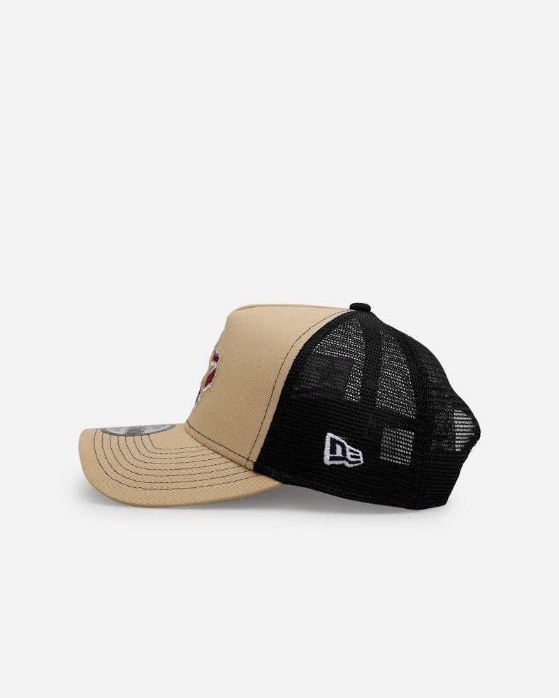 New Era Houston Astros 'Vintage Truckers' 9FORTTY A-Frame Trucker Snapback Vegas Gold thumbnail - 3