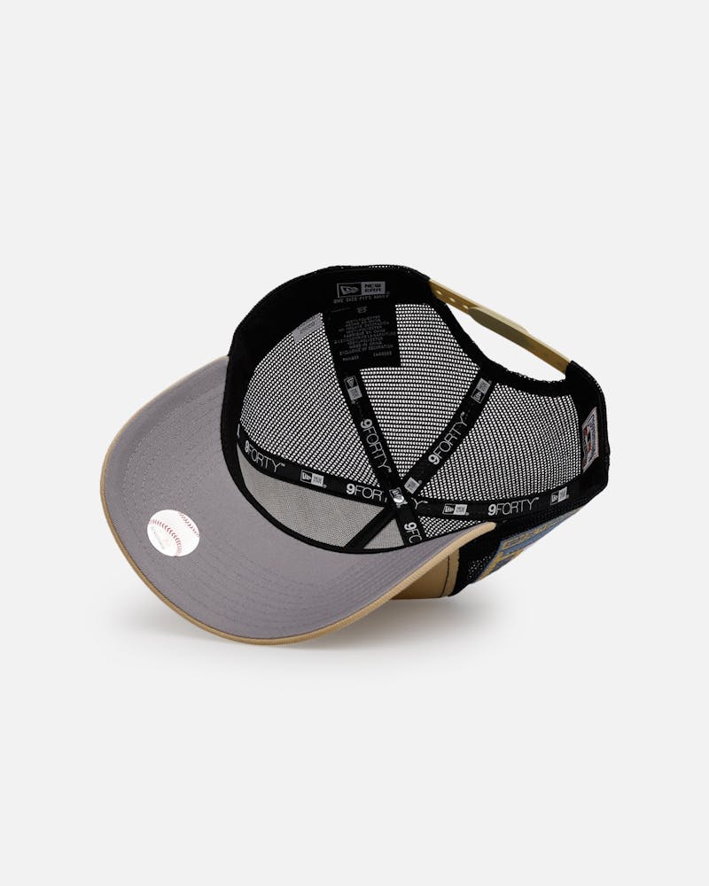 New Era Houston Astros 'Vintage Truckers' 9FORTTY A-Frame Trucker Snapback Vegas Gold thumbnail - 5