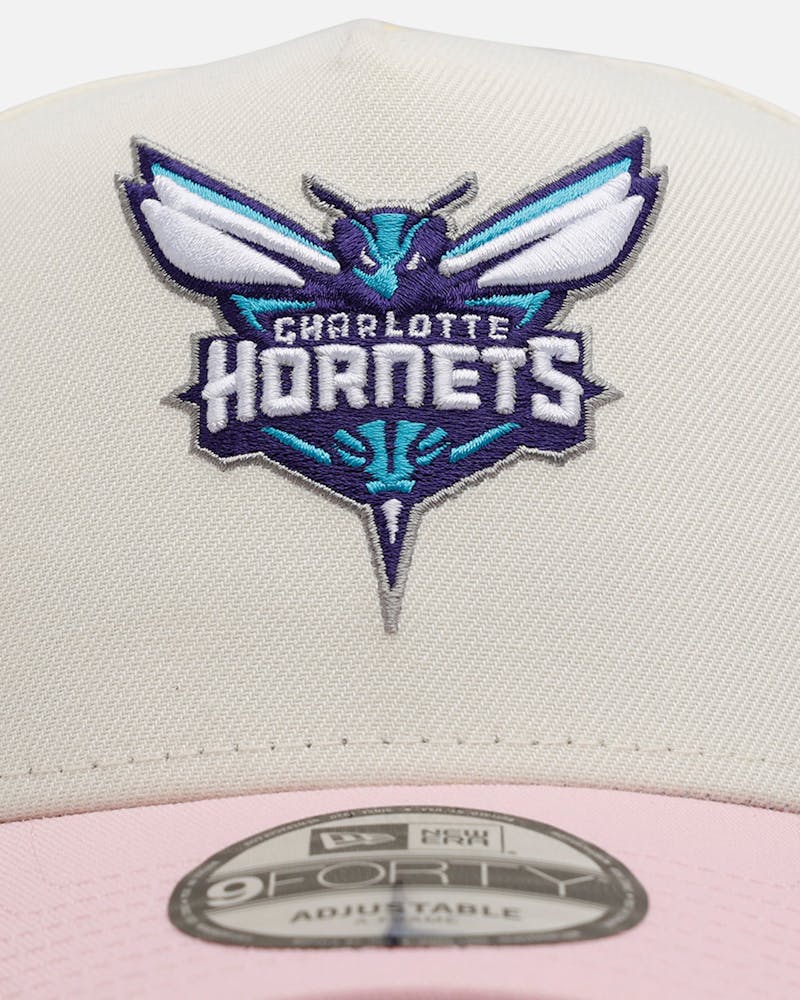 New Era Charlotte Hornets 'Pink Lemonade' 9FORTY A-Frame Snapback Pink/Yellow thumbnail - 4