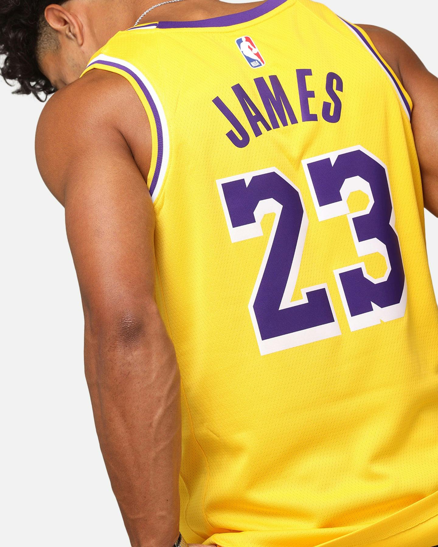 Nike Los Angeles Lakers Lebron James Dri-FIT Swingman Jersey Amarillo