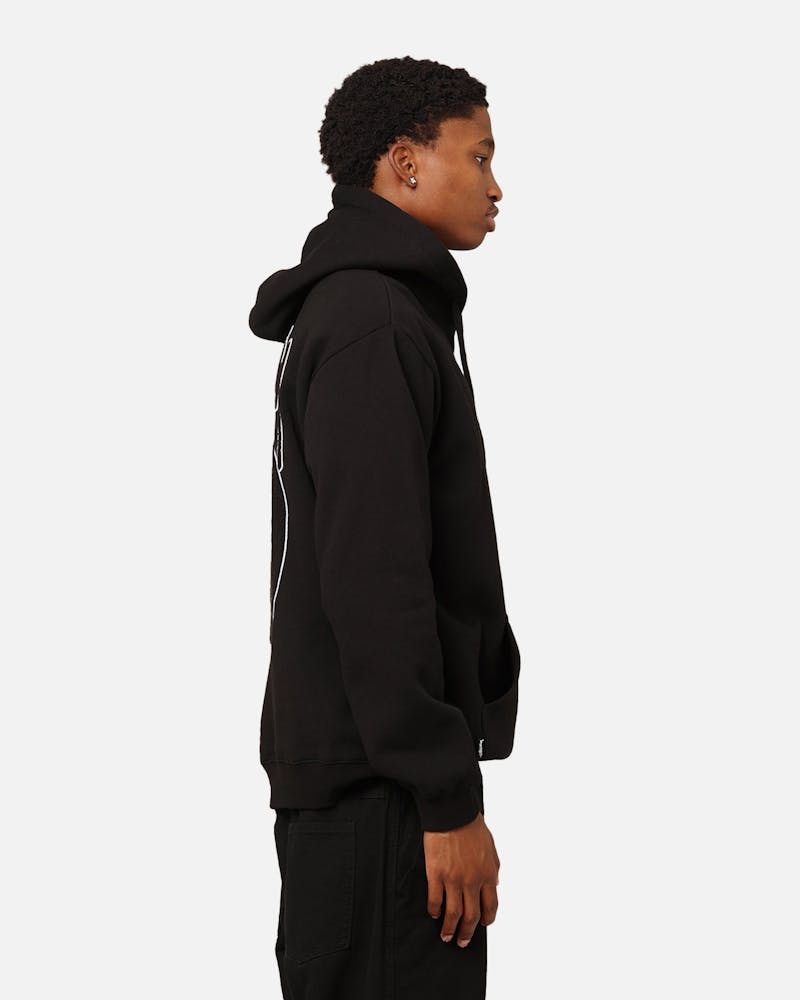 Stüssy 8 Ball Chenille Hoodie Black thumbnail - 4