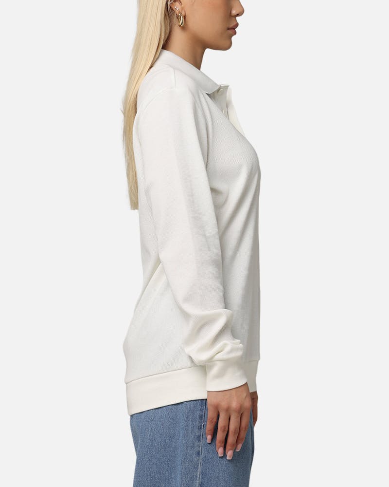 Adidas Long Sleeve Polo Shirt Off White Culture Kings
