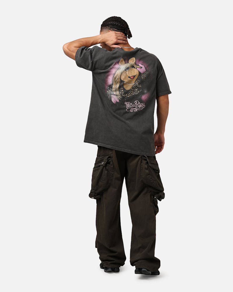 American Thrift Disney The Muppets Miss Piggy Heavyweight T-Shirt Black Wash thumbnail - 5