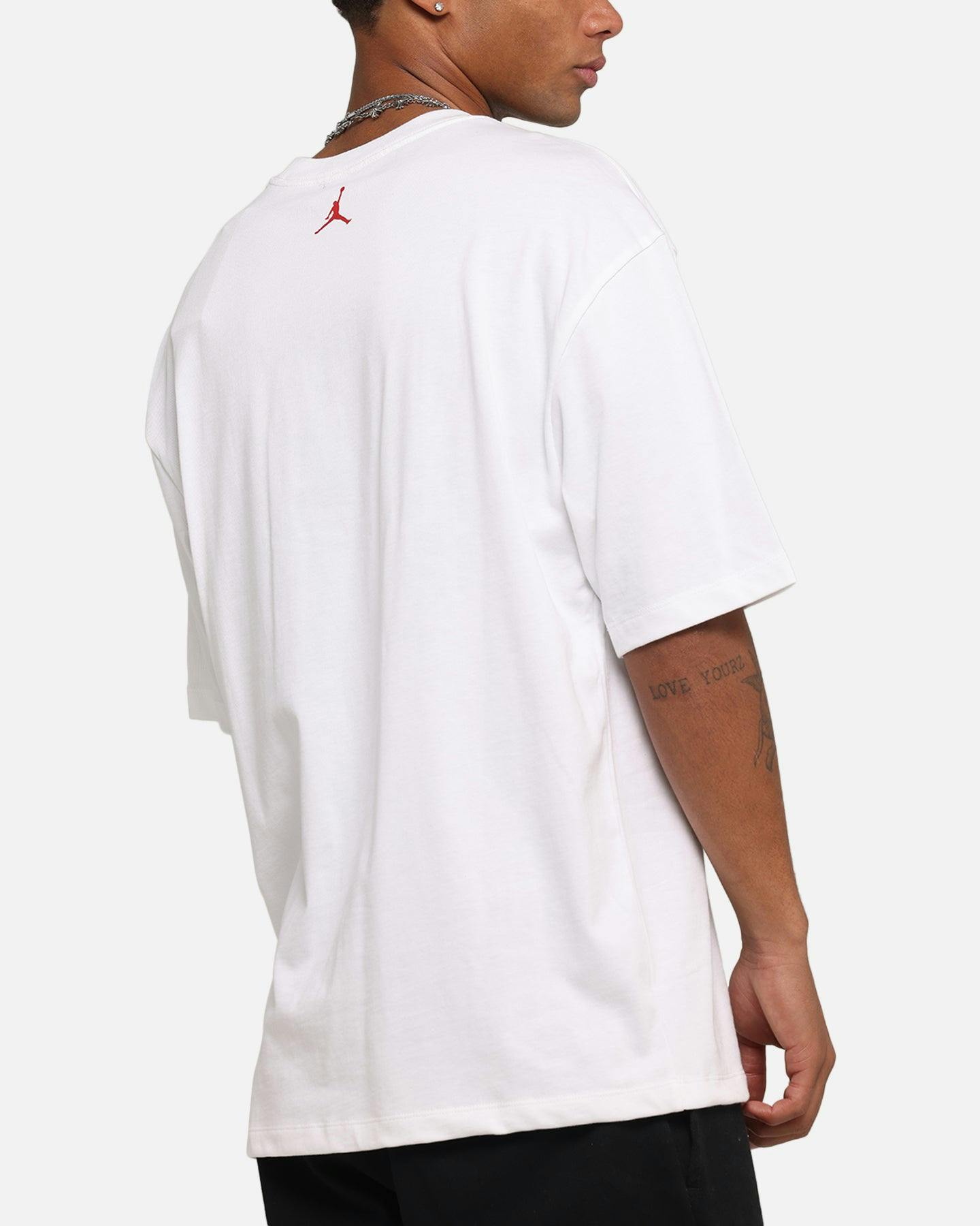 Jordan Brand Sneaker Patch Crewneck T-Shirt White/Varsity Red