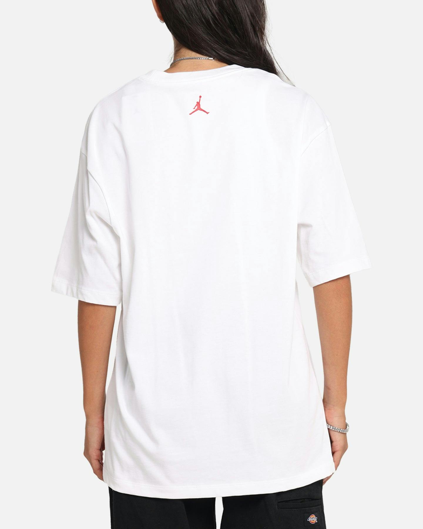 Jordan Brand Sneaker Patch Crewneck T-Shirt White/Varsity Red