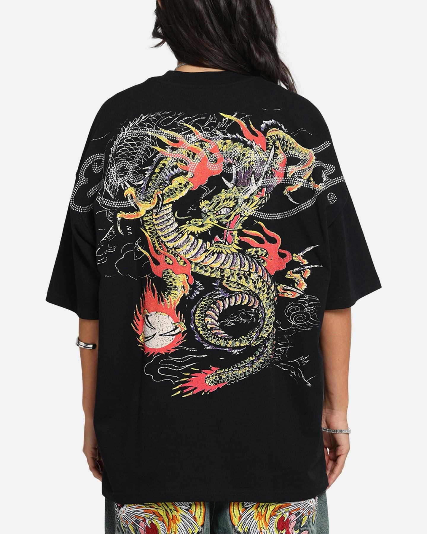 Ed Hardy Rhinestone Dragon Vintage T-Shirt Vintage Wash