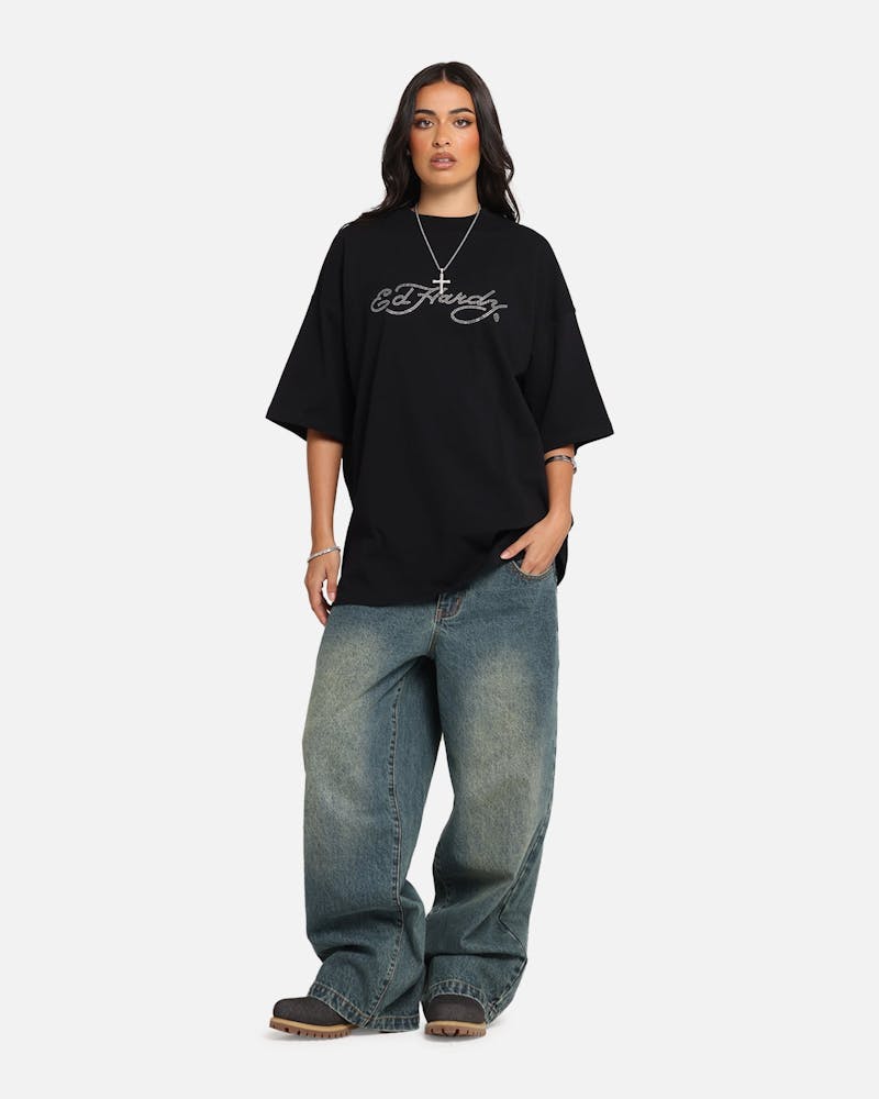 Ed Hardy Rhinestone Dragon Vintage T-Shirt Vintage Wash thumbnail - 3