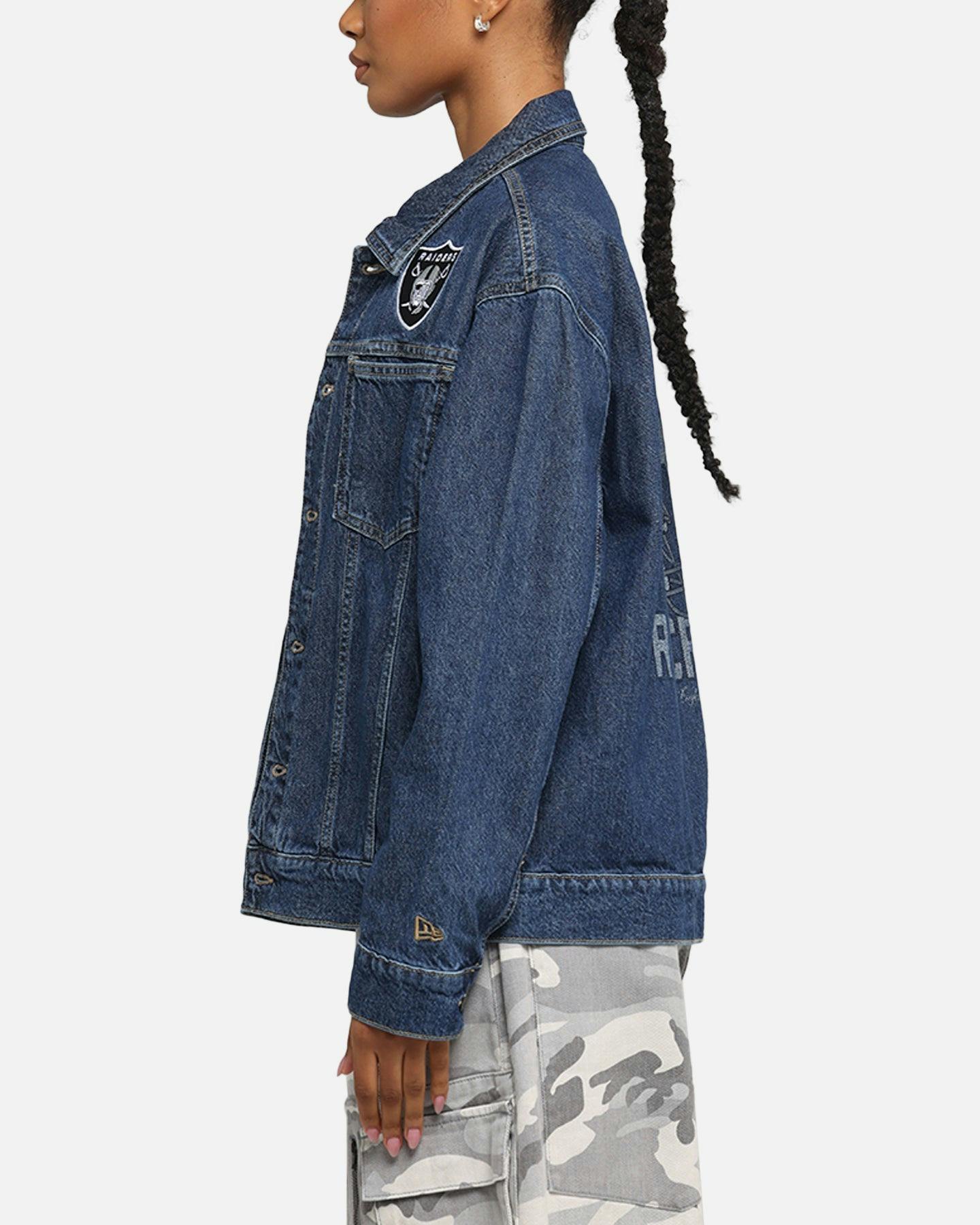 New Era Las Vegas Raiders NFL Denim Jacket Dark Blue