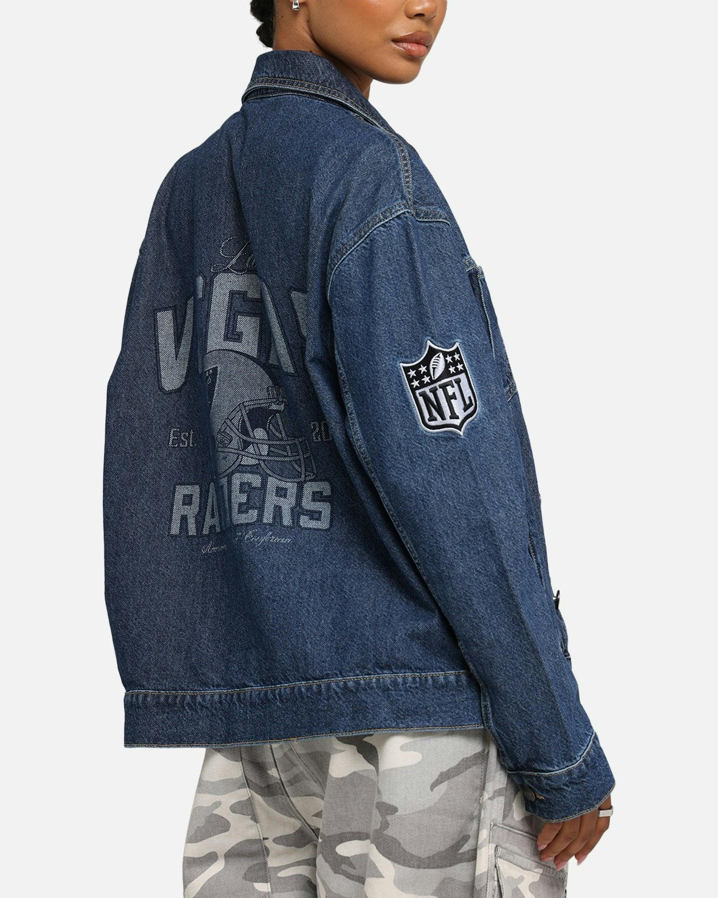 New Era Las Vegas Raiders NFL Denim Jacket Dark Blue