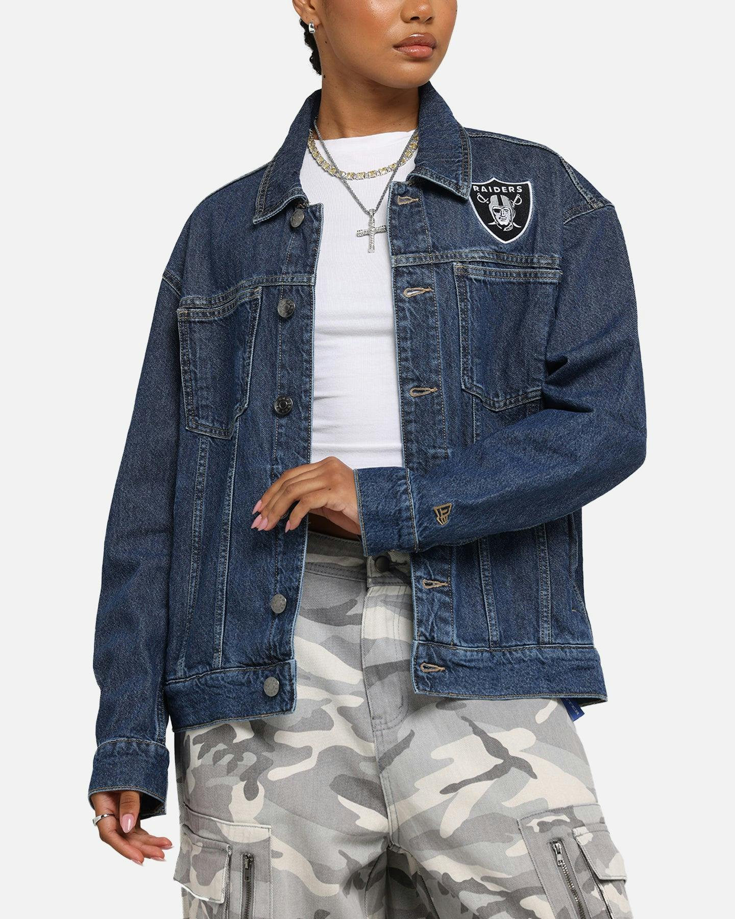 New Era Las Vegas Raiders NFL Denim Jacket Dark Blue