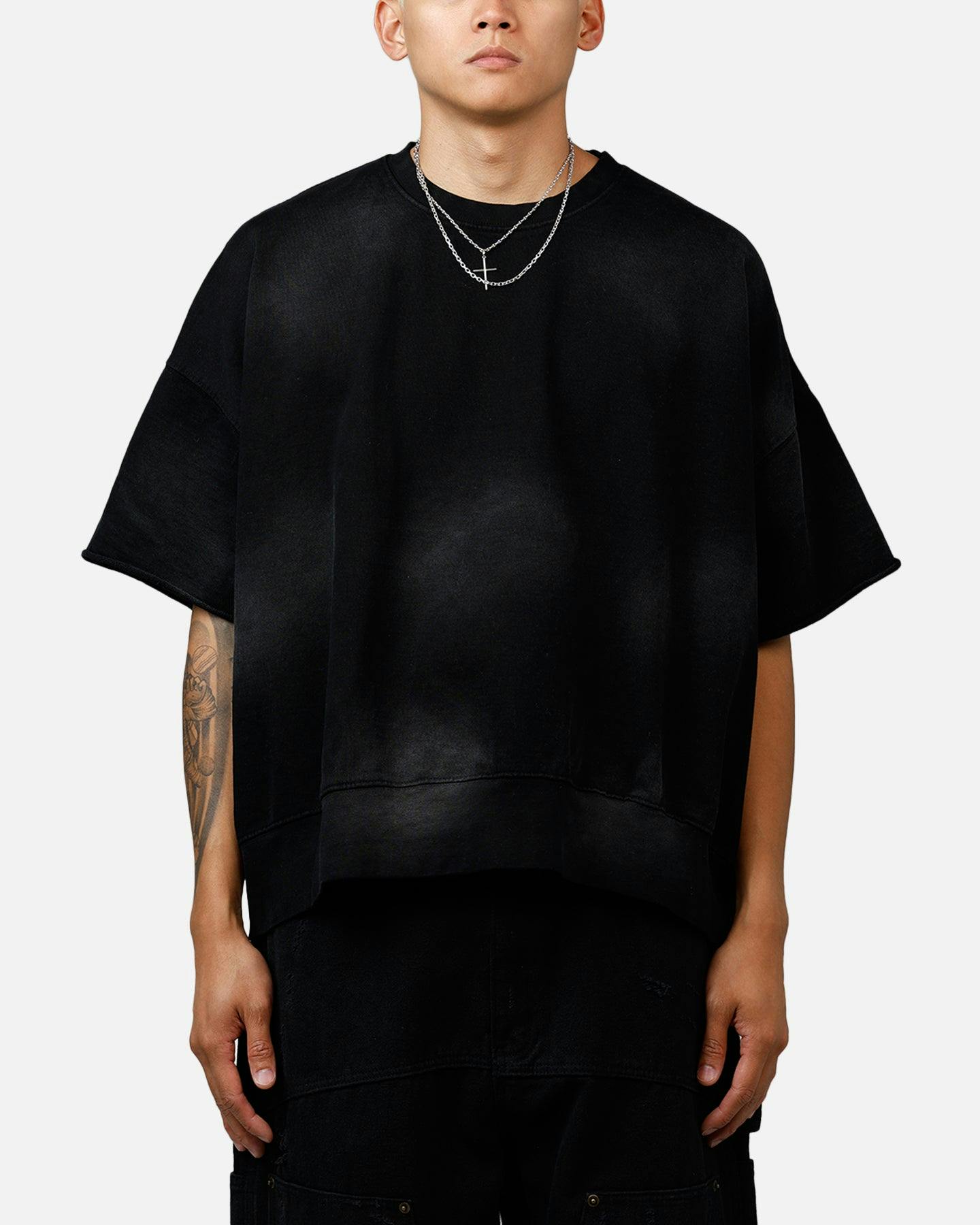 MNML Oversized Crewneck T-Shirt Washed Black