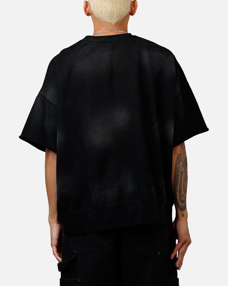 MNML Oversized Crewneck T-Shirt Washed Black thumbnail - 1