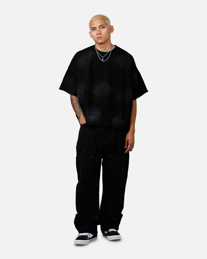 MNML Oversized Crewneck T-Shirt Washed Black thumbnail - 2