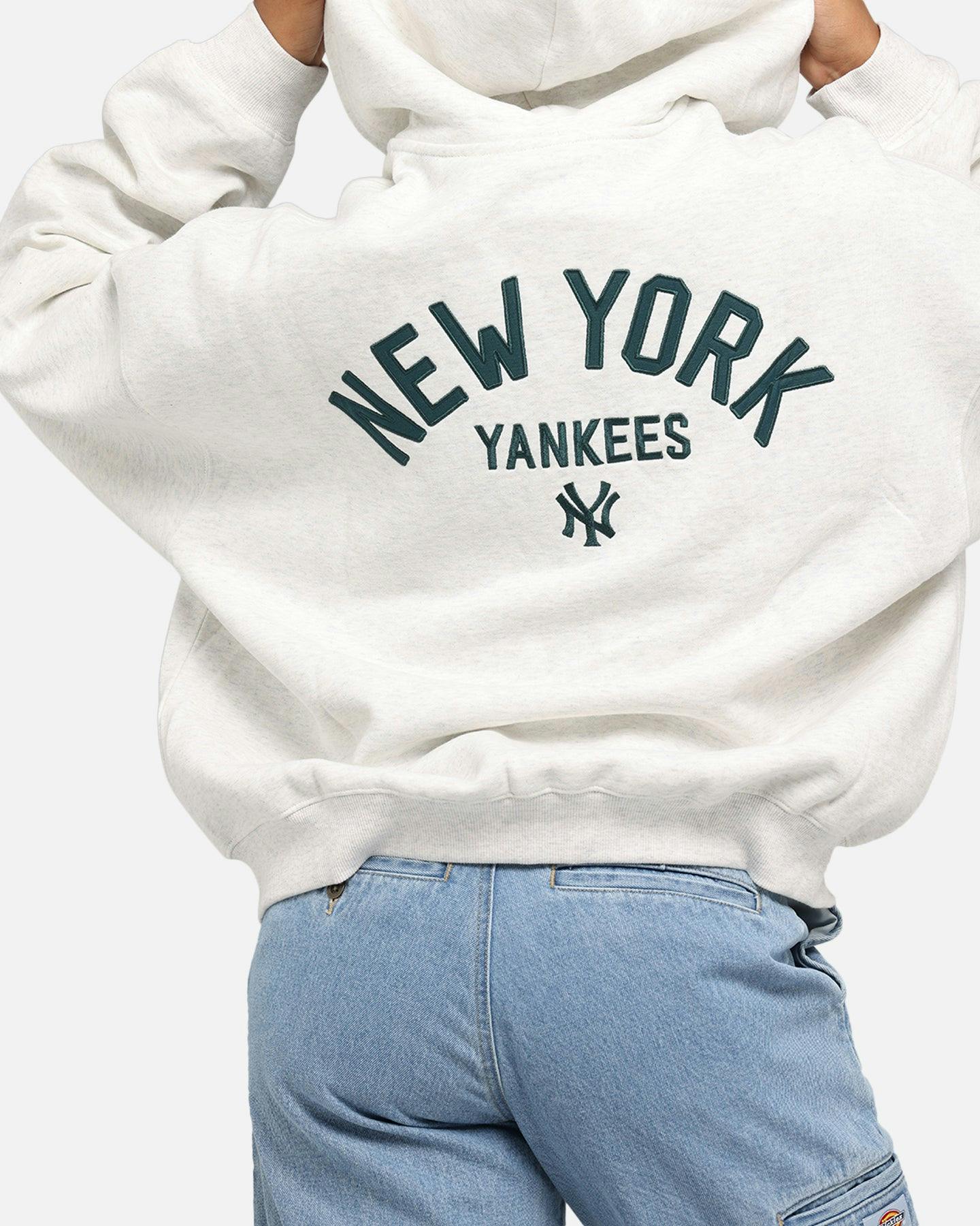 Majestic Athletic New York Yankees Arch FZ Boxy Hoodie White Marle