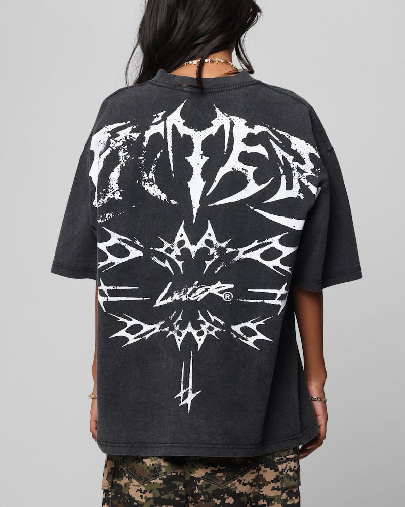 Loiter Metal Stacked Vintage T-Shirt Vintage Black