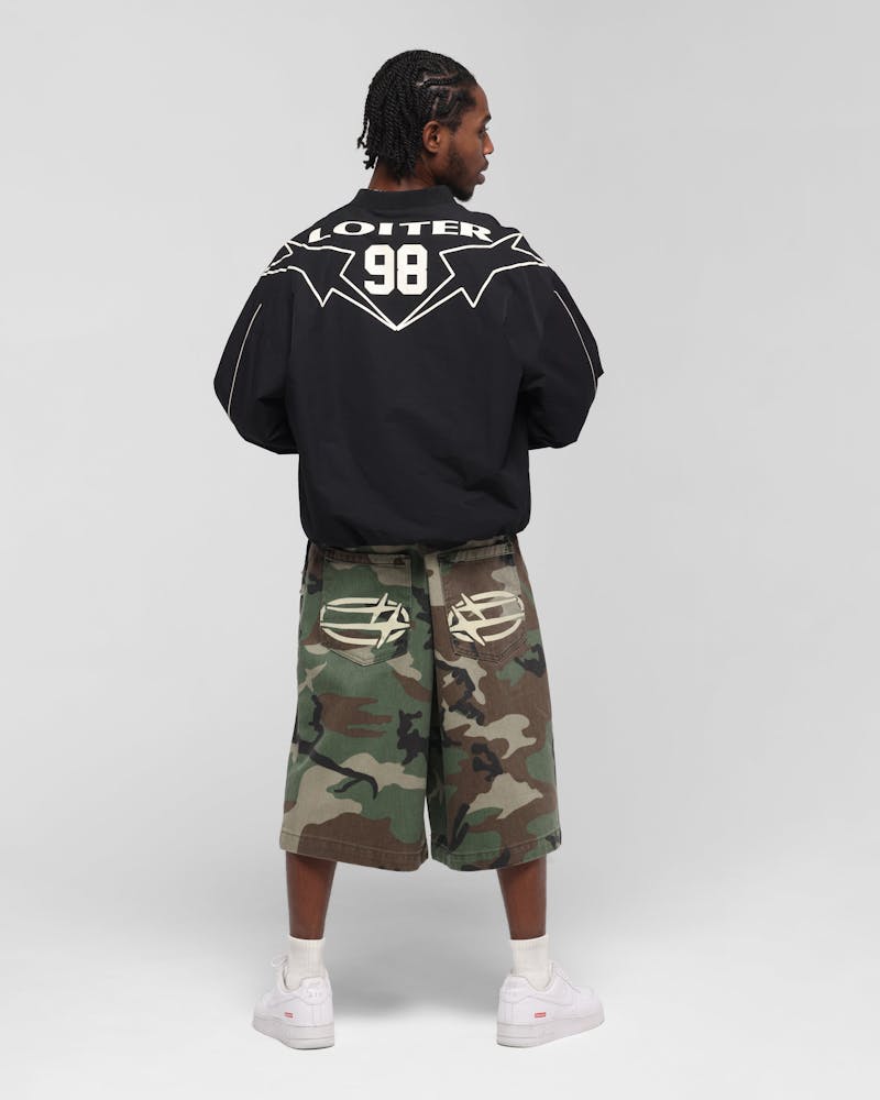 Loiter Racer Nylon Jersey Crewneck Black thumbnail - 3