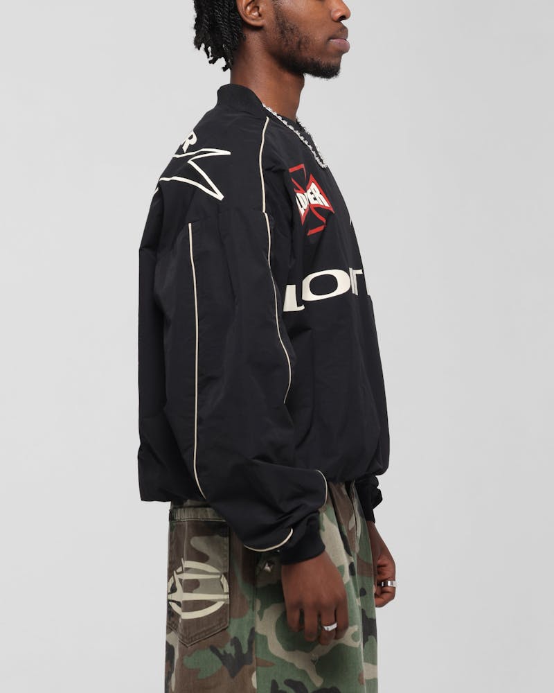 Loiter Racer Nylon Jersey Crewneck Black thumbnail - 4