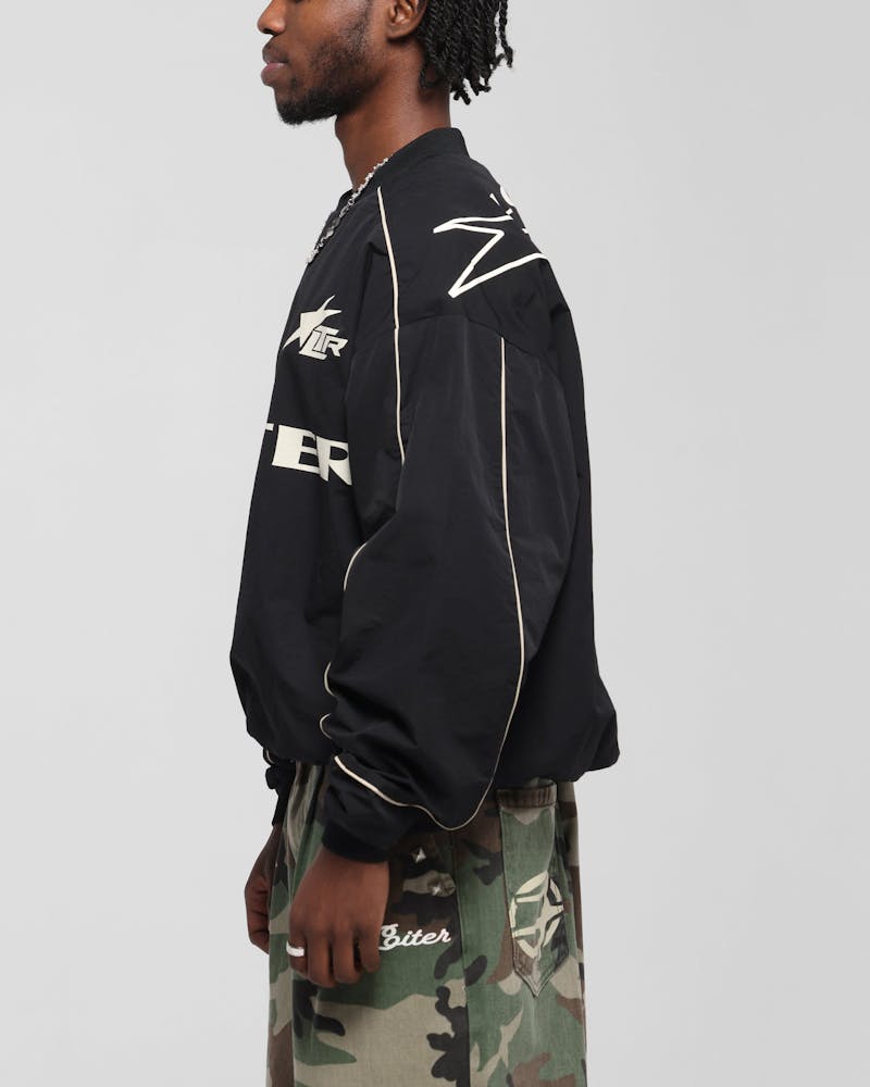 Loiter Racer Nylon Jersey Crewneck Black thumbnail - 5