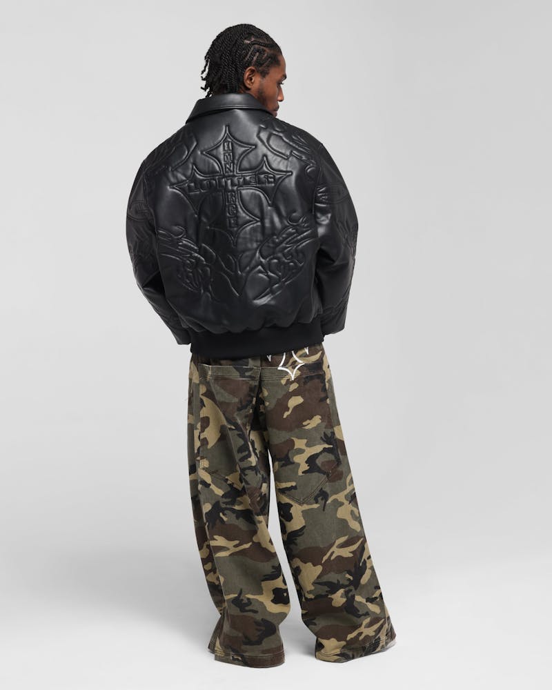 Loiter Fury Vegan Leather Jacket Washed Black thumbnail - 2