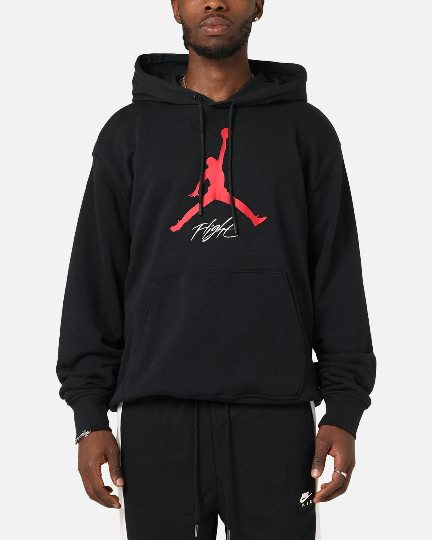 Jordan Essentials Loopback Fleece Pullover Hoodie Black/Red