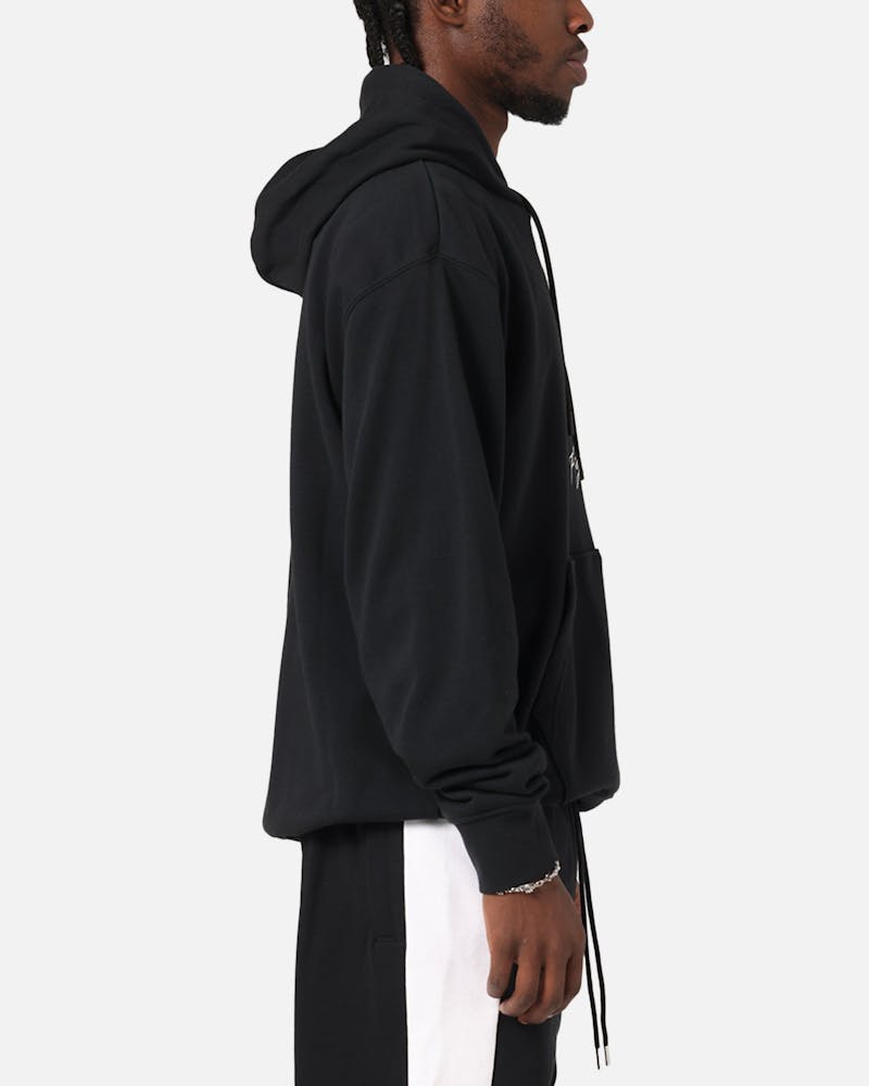 Jordan Essentials Loopback Fleece Pullover Hoodie Black/Red thumbnail - 3