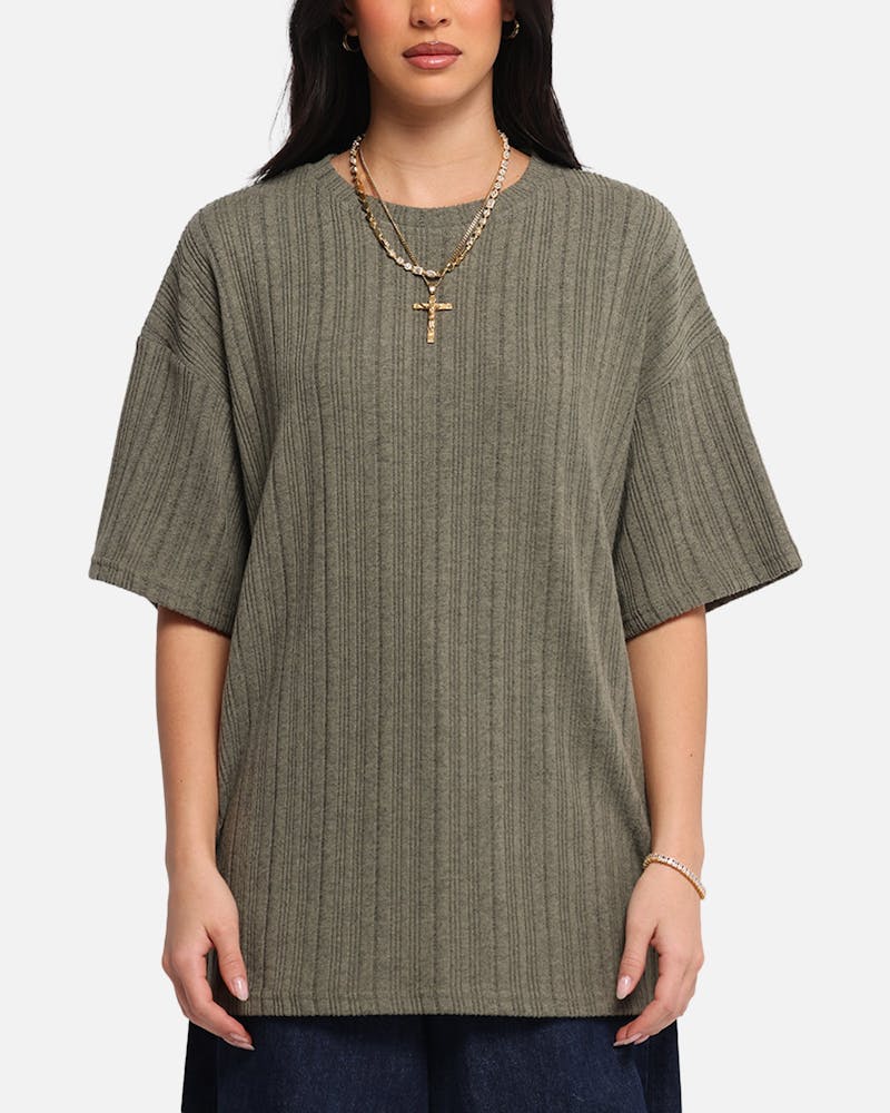 XXIII Rib Knit T-Shirt Olive Marle thumbnail - 0