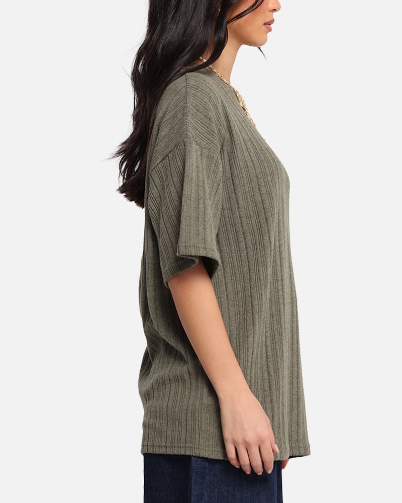 XXIII Rib Knit T-Shirt Olive Marle thumbnail - 3