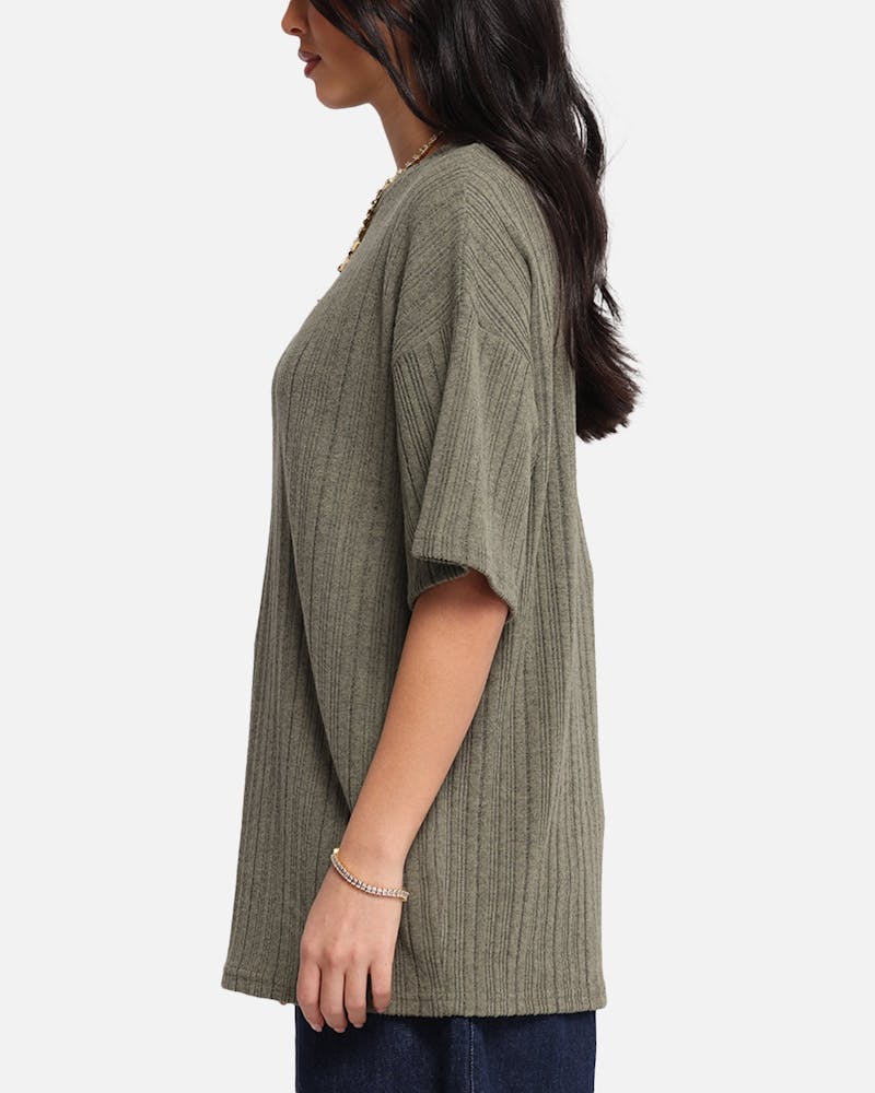 XXIII Rib Knit T-Shirt Olive Marle thumbnail - 4