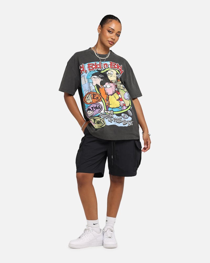 American Thrift X Cartoon Network Ed Edd N Eddy Heavy T-Shirt Black Wash thumbnail - 2