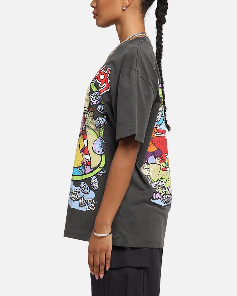 American Thrift X Cartoon Network Ed Edd N Eddy Heavy T-Shirt Black Wash thumbnail - 5