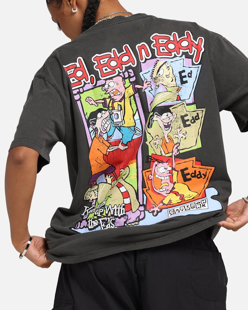 American Thrift X Cartoon Network Ed Edd N Eddy Heavy T-Shirt Black Wash thumbnail - 7