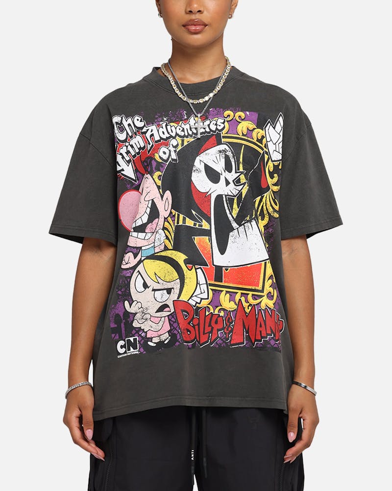 American Thrift X Cartoon Network Grim Adventures Heavy T-Shirt Black Wash thumbnail - 0