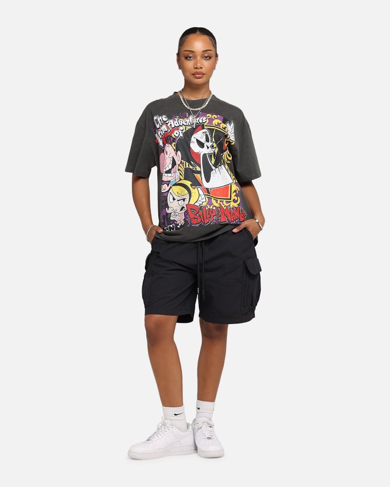 American Thrift X Cartoon Network Grim Adventures Heavy T-Shirt Black Wash thumbnail - 2