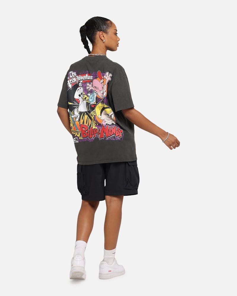 American Thrift X Cartoon Network Grim Adventures Heavy T-Shirt Black Wash thumbnail - 3