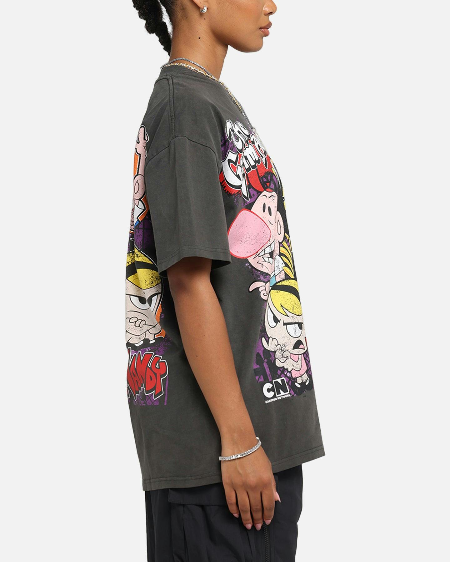 American Thrift X Cartoon Network Grim Adventures Heavy T-Shirt Black Wash