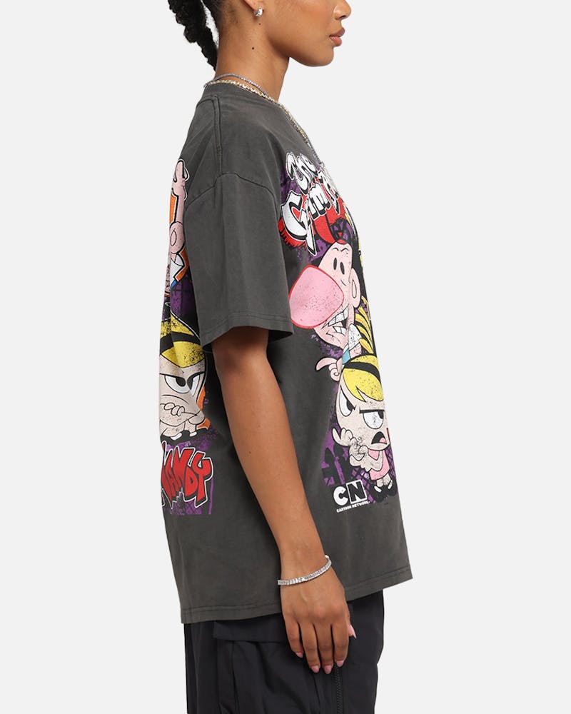 American Thrift X Cartoon Network Grim Adventures Heavy T-Shirt Black Wash thumbnail - 4