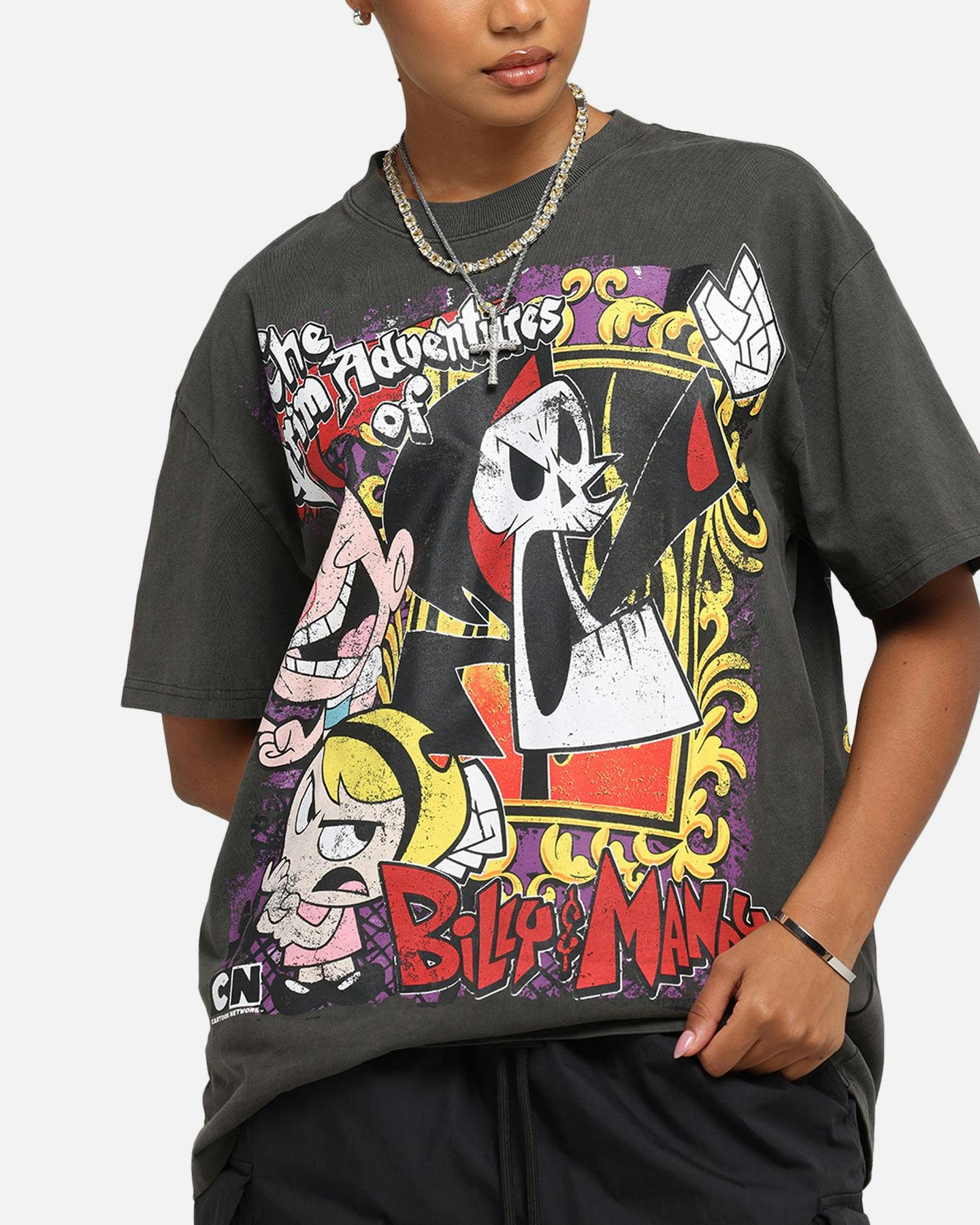 American Thrift X Cartoon Network Grim Adventures Heavy T-Shirt Black Wash