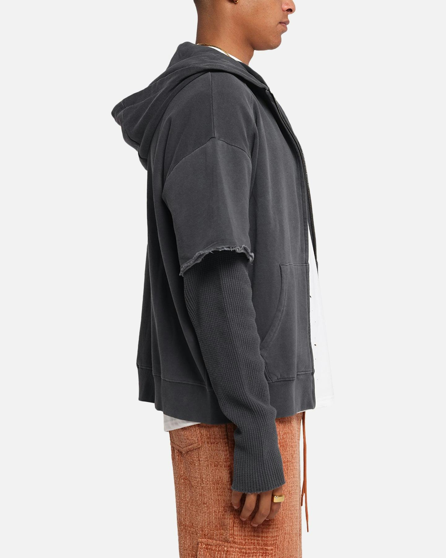 XXIII Hybrid Layered Hoodie Washed Black