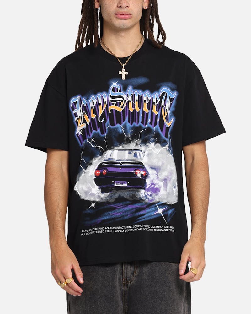 Key Street Burnout T-Shirt Black thumbnail - 0