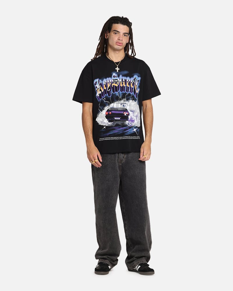 Key Street Burnout T-Shirt Black thumbnail - 1