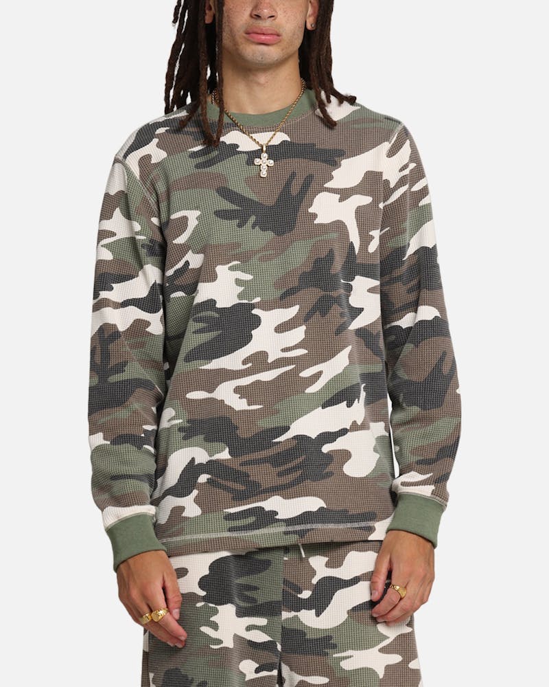XXIII Printed Thermal Long Sleeve T-Shirt Camo thumbnail - 0