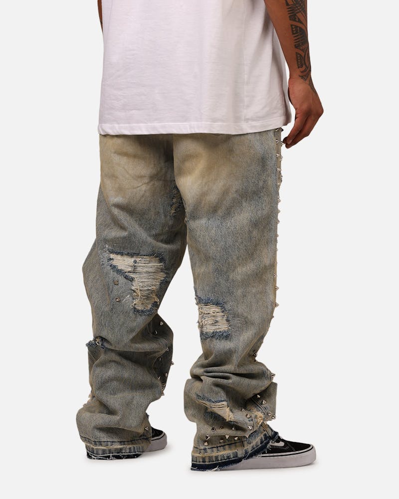 MNML Ultra Baggy Emo Denim Jeans Blue thumbnail - 2